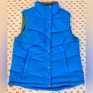 Bundle of LL Bean Goose Down Vests - Women’s M - Blue and Red